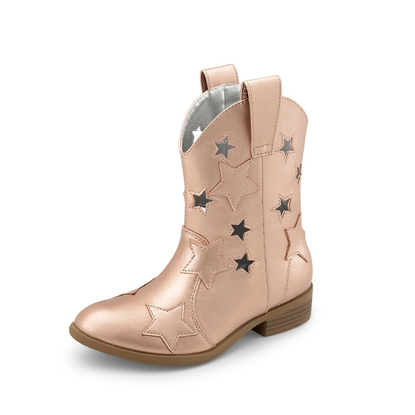 Girls' Stylish Western Cowgirl Boots - ROSE GOLD -  0